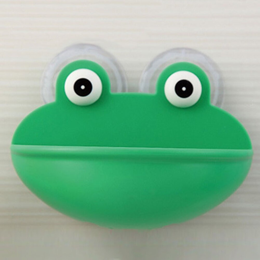 Pratique belle grenouille mur ventouse éponge savon Drain plat support étagères salle de bain organisateur