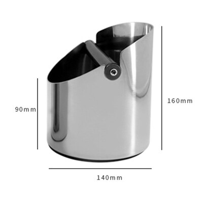 Stainless Steel Coffee Espresso Knock Box Anti slip Coffee Grind Dump Bin Waste Bin Detachable Knock Coffee Tools For Barista: D