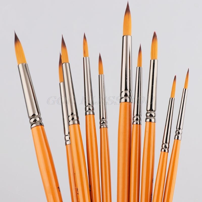 Bolígrafo muy fino pintado a mano, suministros de arte, punta de punto de dibujo, pincel de Nylon para acuarela, pintura al óleo de acrílico, artesanía,