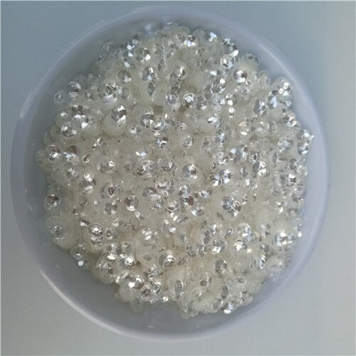 30g 3mm 4mm 5mm 6mm 8mm Ronde Beker Kristal Transparante Losse Pailletten Naaien Bruiloft craft Vrouwen Kids DIY Garment Nail Accessoires: 4mm Crystal