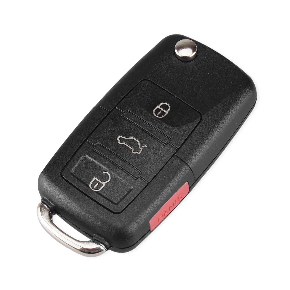 KEYYOU 4 Buttons Replacement Remote Flip Folding Car Key Shell Case Fob For VW Volkswagen Golf MK4 Bora No Blade