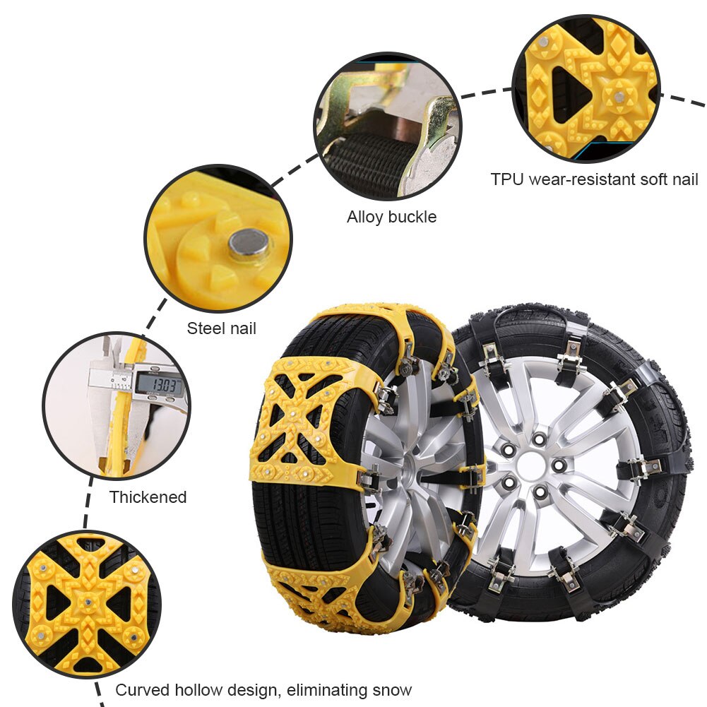 Winter Auto Sneeuwketting Banden Universele Multifunctionele Auto Off-Road Voertuig Suv 'S Sneeuw Band Keten
