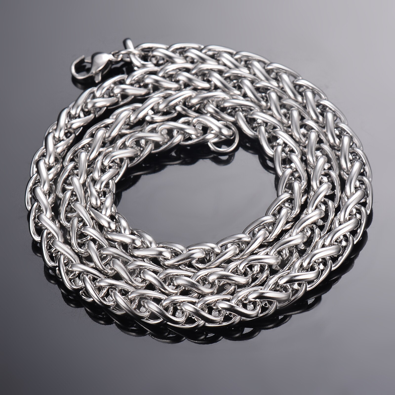 1 pezzo di larghezza 2.5mm/3mm/4mm/5mm/6mm collana a catena a maglie a chiglia per uomo donna collana a catena in acciaio inossidabile
