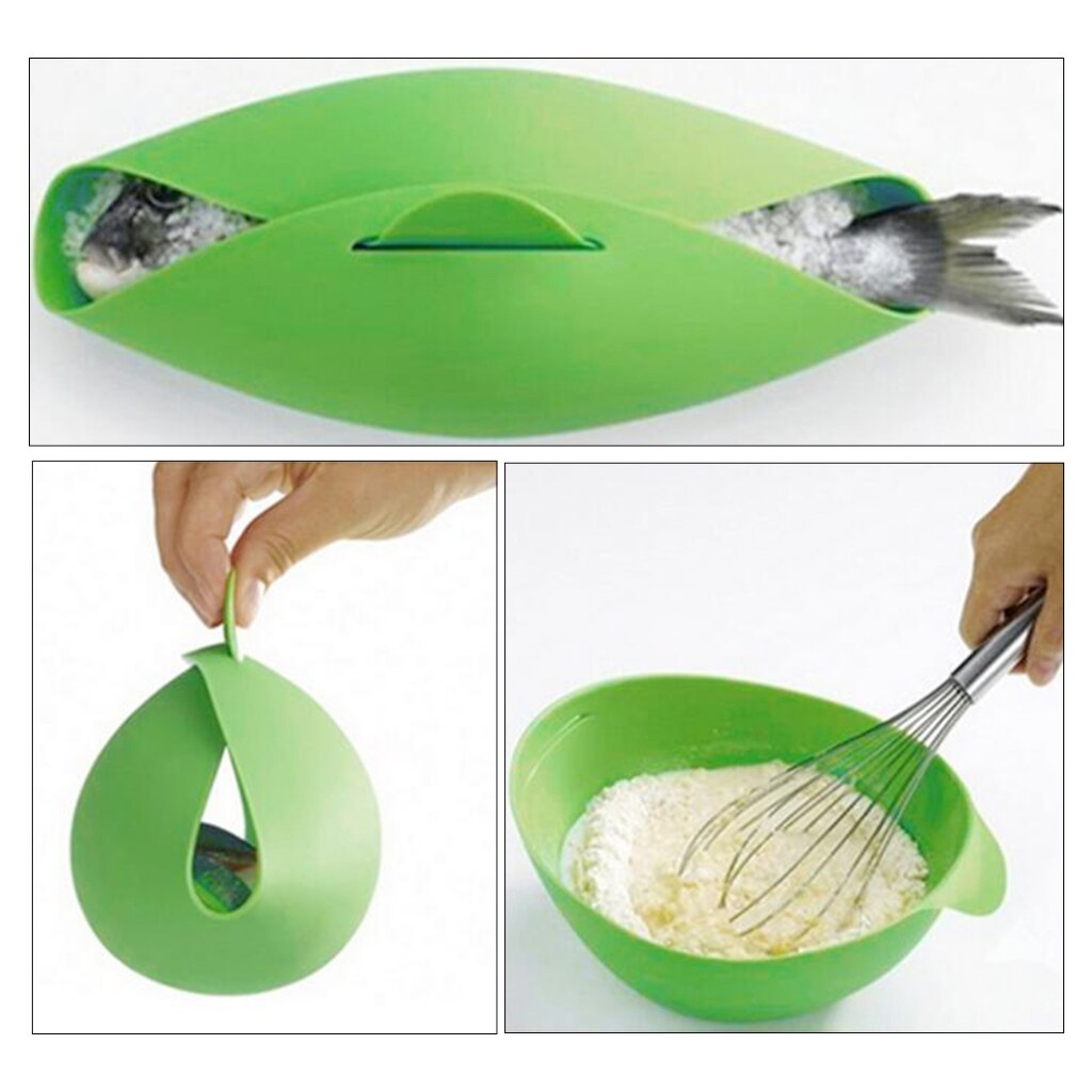 Multifunction Silicone Folding Bowl Fish Steam Egg Roaster Bread Baking Bowl for Microwave Oven Reuseable Cooking Bowl Kitchen