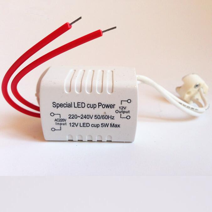 Transformador electrónico de alta potencia LED de 220 a 12v, taza de lámpara MR16, 1w, 2w, 3w, 4w, 5W, fuente de alimentación del controlador LED, foco