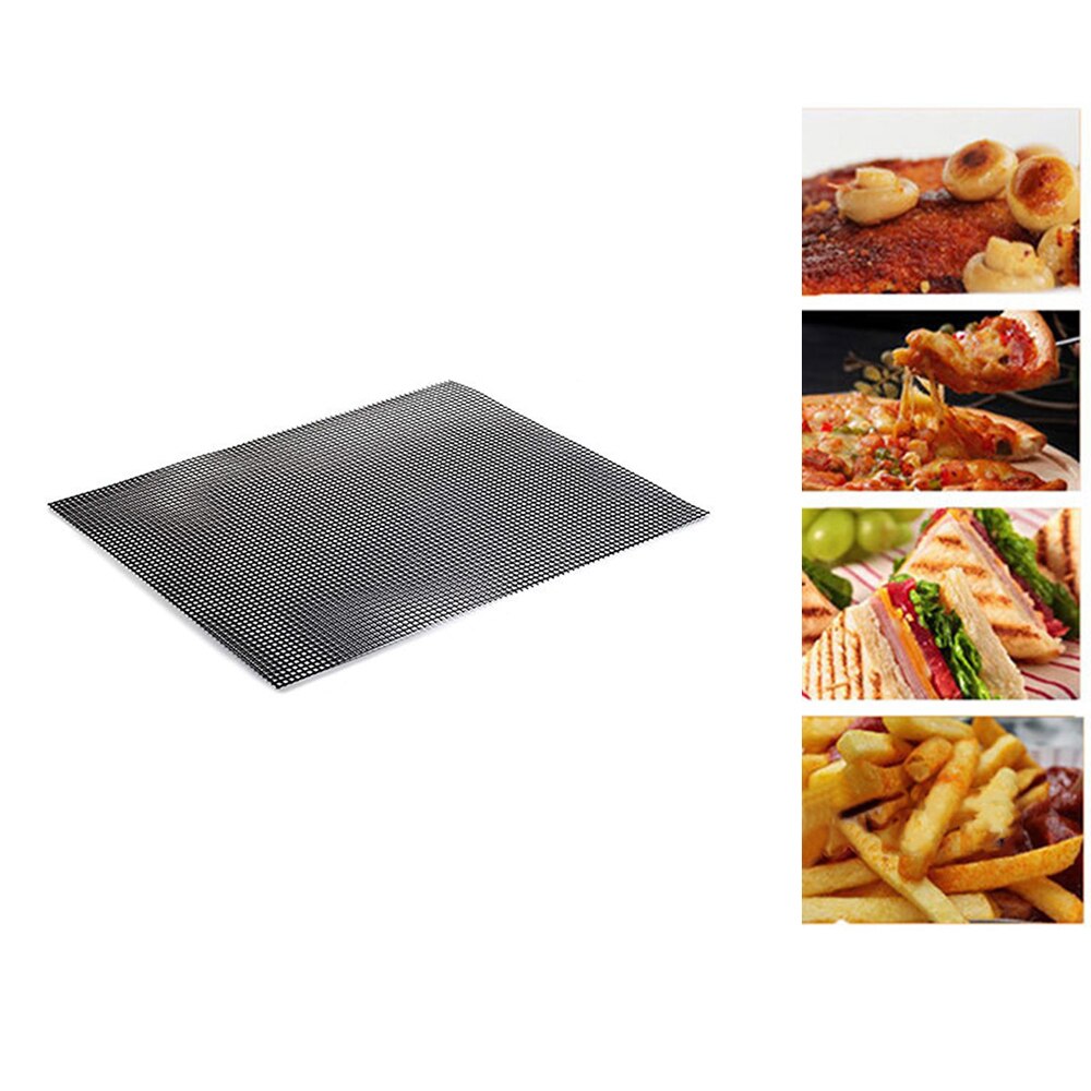 Stegeovn grillrist grillmåtte høj temperatur modstand dampkogermåtte pizzamåtte non-stick varmebestandighed 33 x 40cm