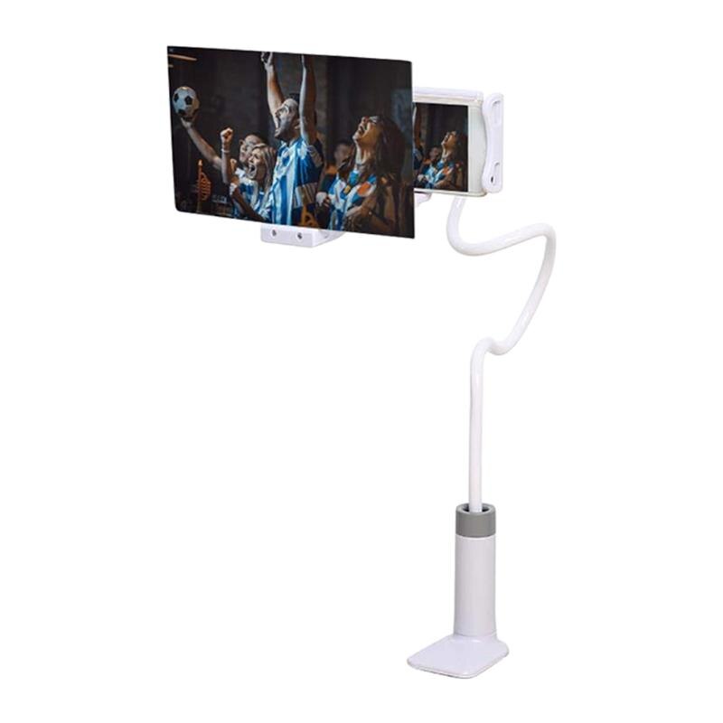 8/12/14inch Mobile Phone High Definition Video Screen Magnifier Rack Smartphone Movie Amplifying Projector Stand Bracket: White / 8 inch
