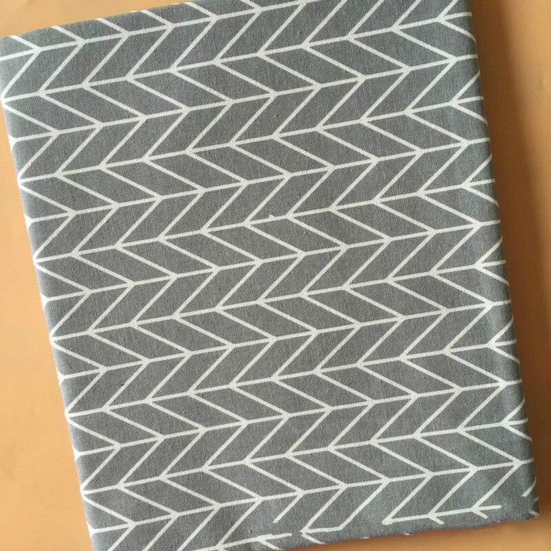 Geometric Patterns DIY Sewing Cotton and Linen Fabric for Patchwork Plaid Printed Cotton Linen Fabric Tablecloth Curtain Textile: A-Style / 50x150cm