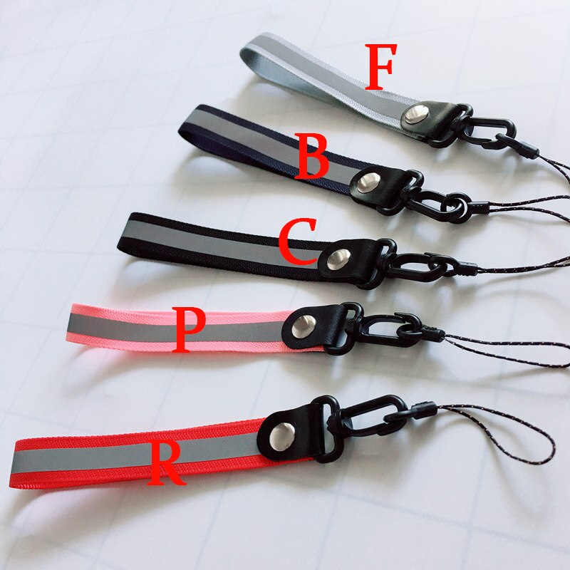 Phone Straps Hook type reflective strip long and short mobile phone lanyard Holders Neck Straps with Keyring for Huawei Sony: B