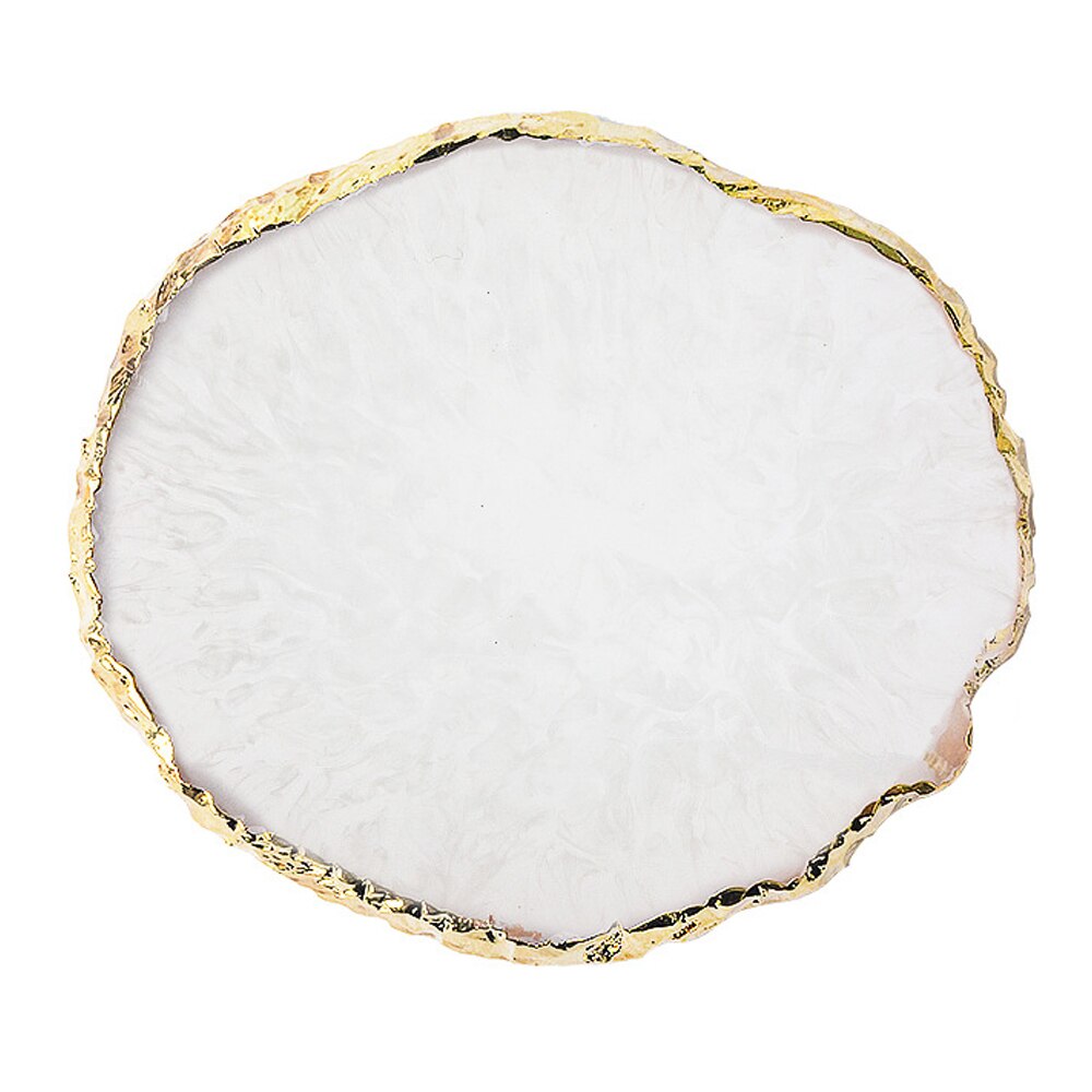 Resin Storage Painted palette Tray Jewelry Display Plate Necklace Ring Earrings Display Tray Decoration Organizer: Red