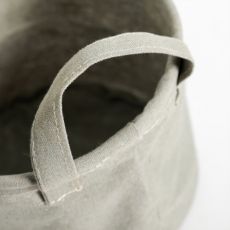 1pc skrivebord diverse lagerkurv med håndtag dejlig bomulds hamp kosmetisk makeup arrangør spand 4 farver valg 20*15cm