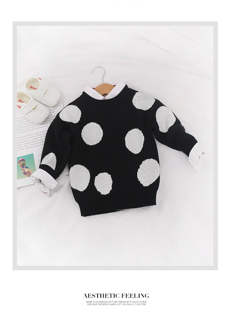 Baby Trui Herfst Baby Jongens Truien Dot Katoen Meisjes Vesten Gebreide Baby Meisjes Truien Winter Peuter Vesten Meisjes Jongen