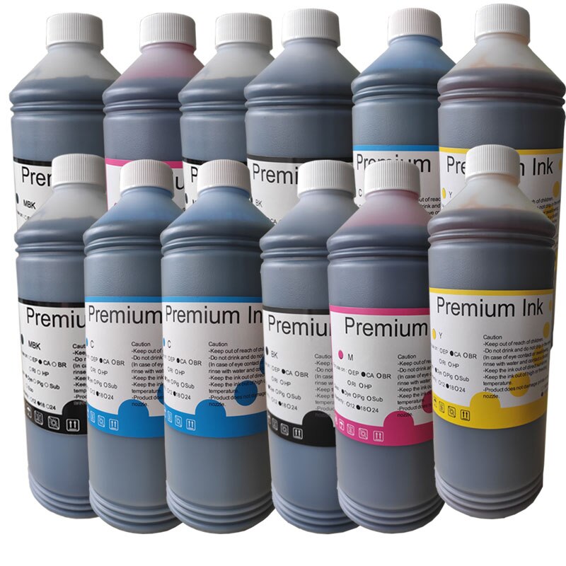 1000ml Premium Water-based Dye Refill Ink for Epson P600 P800 Ink-jet Printer