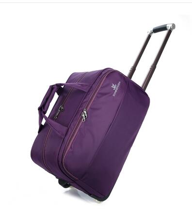 Mannen Grote Capaicty Rolling Bagage Tas Reizen Trolley Tas Met Wielen Bagage Koffer Reistassen Op Wiel Wielen Rolling Tassen: purple 20 inch