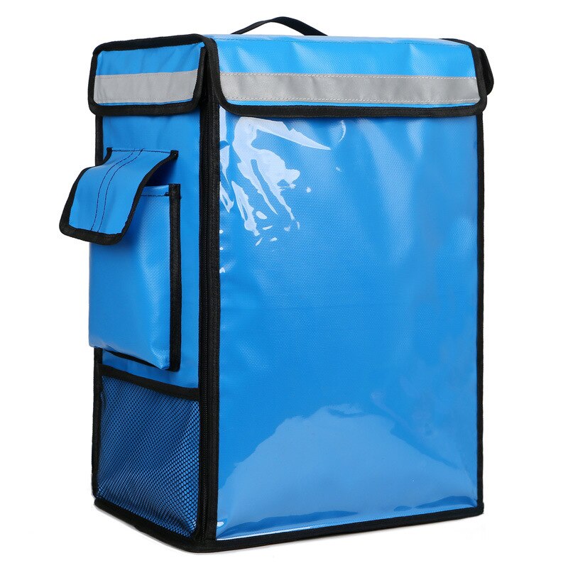 Insulated Pizza Backpack, Large 42L Food Backpack Reusable Thermal Bag Foldable Thermal Pack Lunch Warmer Bag: 58L blue