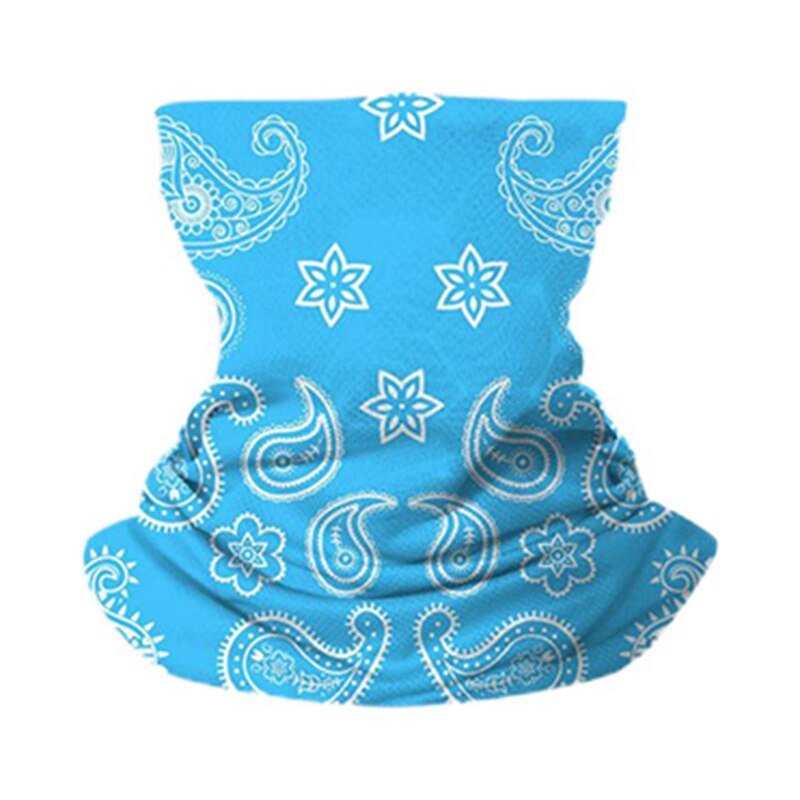 1pc cashew bloemenprint wandelsjaals heren polyester ademende kraag winddicht anti uv nekbedekking gezichtsmasker fietsbandana: Pond