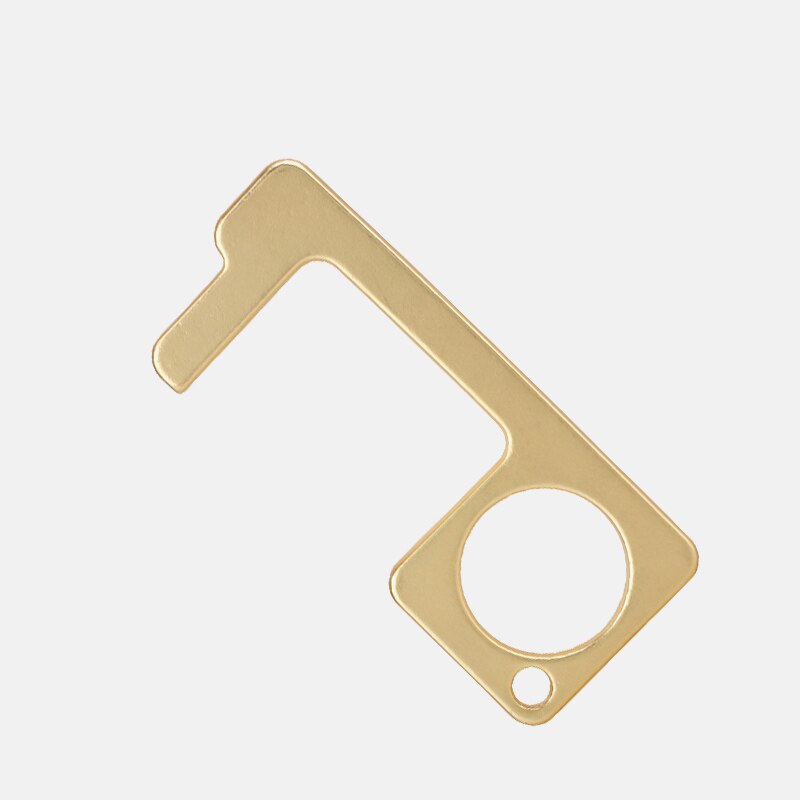 1pc EDC Door Opener Portable Door Opener Hygiene Hand Antimicrobial Alloy Door Handle Key Metal Portable Press Elevator Tool: 1