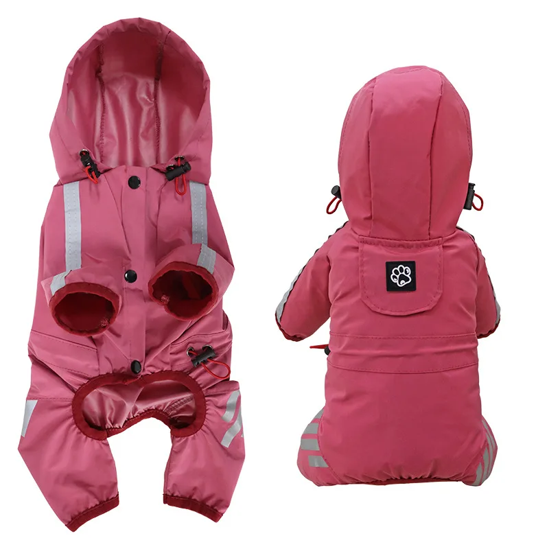 Regenjassen voor huisdieren Hond Reflecterend Waterdicht Puppy Regenjassen met capuchon voor kleine middelgrote honden Jumpsuit Chihuahua Franse Bulldog Overalls
