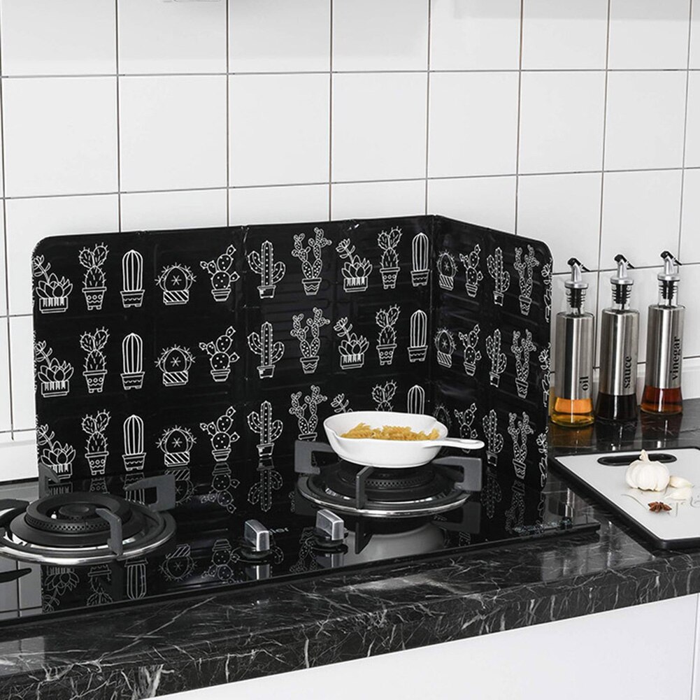 Gas Stove Splash Protection Plate Printed Aluminum Foil Plate Splash Oilproof Body Care Plate Separator Kitchen Tools For Cook