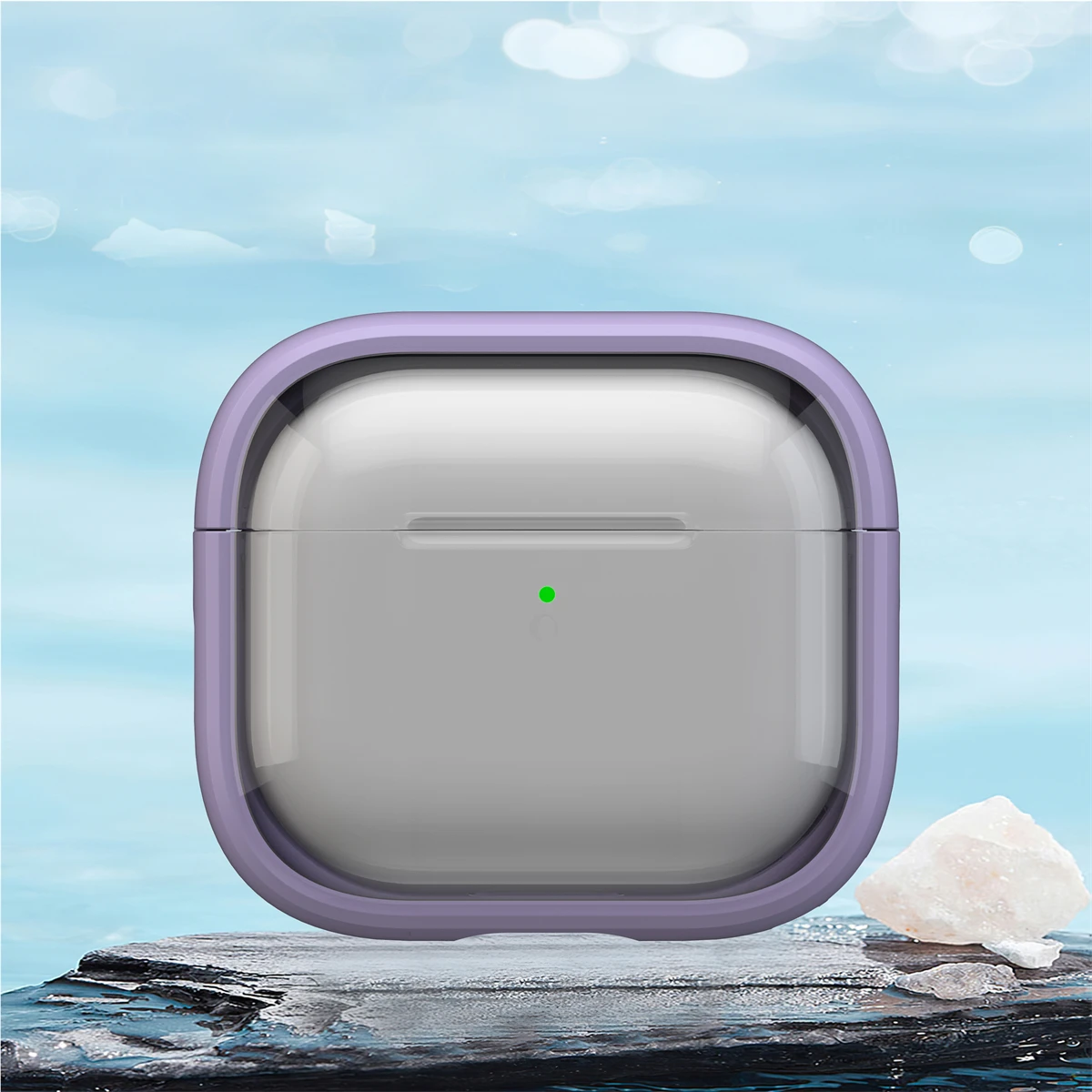 Skyddande fodral för hörlurar till airpods 1/2/3/4/  och airpods pro och airpods pro 2 , sött vikbart, stötsäkert fodral med stativ: S / Lila