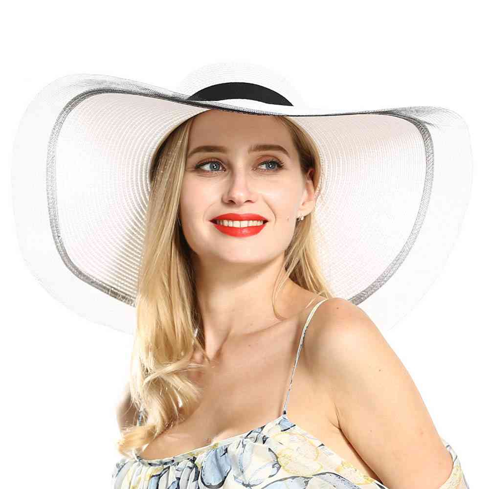 Mode Dame Strooien Hoed Vrouwen Zomer Zonneklep Zonnehoed Panama Schipper Floppy Emmer Cap Vrouwelijke Vrouw Zomer Hoed Stro Strand