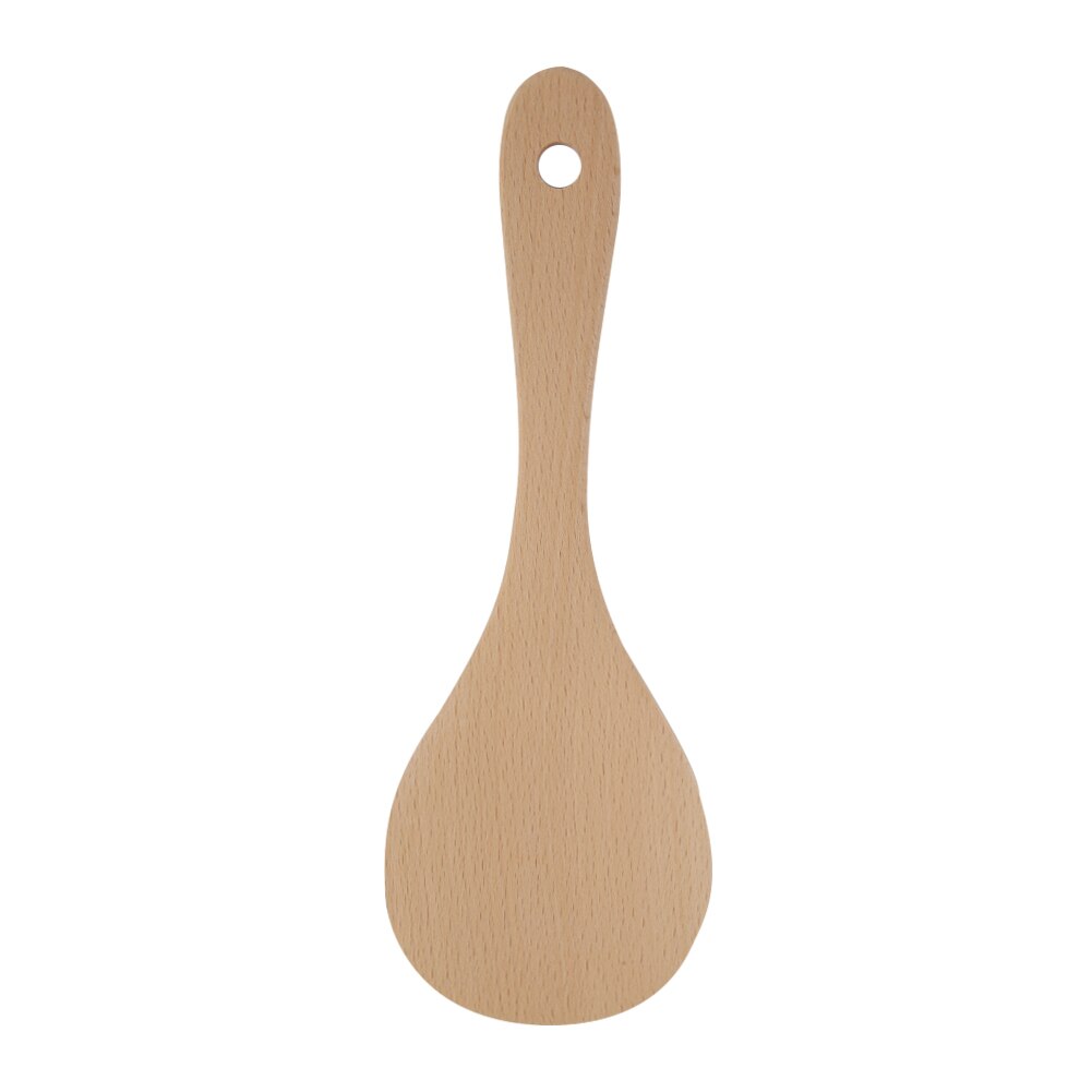 Cuchara de madera de primera , pala de madera de haya, cuchara de cocina sin pintar, olla antiadherente, juego de cocina: Wooden spatula-A