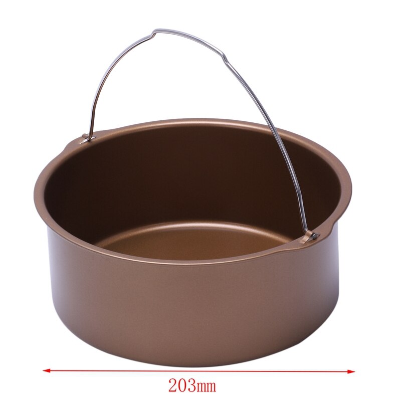 1pcs Air Fryer Non-Stick Baking Barrel Cake Pan-Power Air Fryer Baking Barrel