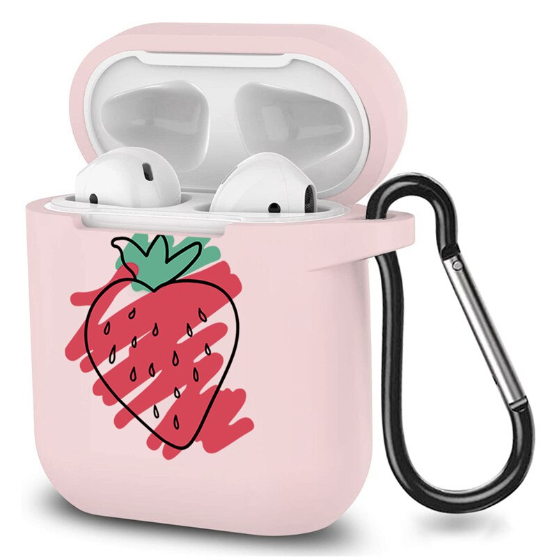 Case For Airpods 1&2 Cute Earphone Case Love Heart Daisy Floral Wireless Earphone Accessories for Apple Airpods Soft Cases Bags: shcaomei2d