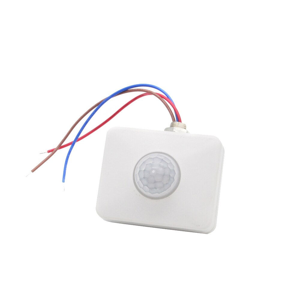 220V PIR Motion Sensor 12V Infrared Automatic Movement Detector AC 110V 220V Outdoor Timer DC 12 Volt Sensor Lamp Light Switch: White / 12V