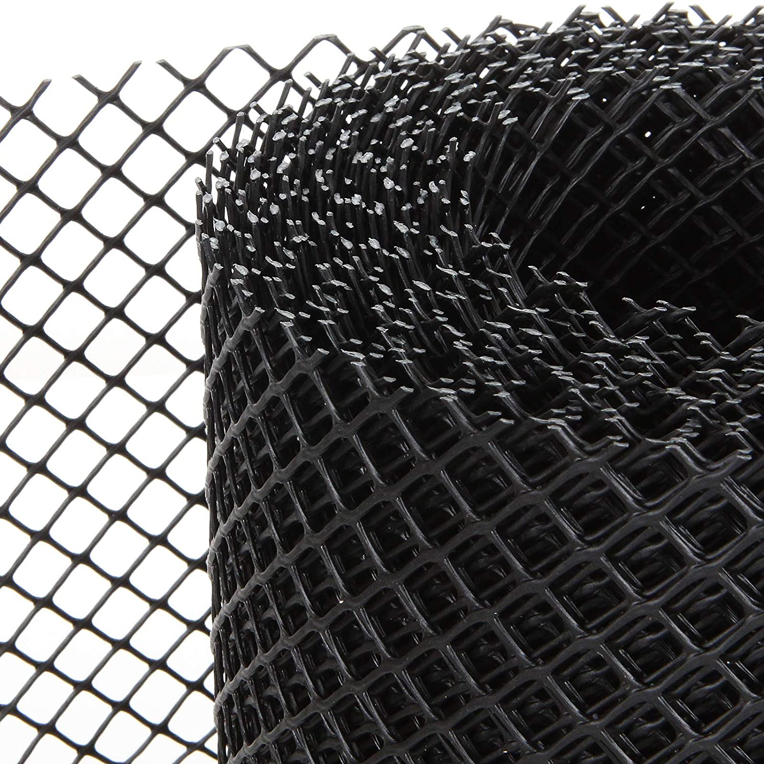 Malla Protectora de canalones, cubierta de canalones de plástico negro, 20 pies X 6 pulgadas, fácil de instalar