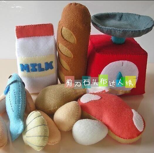 Food package series Fabric Felt kit Non-woven cloth Craft DIY Sewing set Felt Handwork Material DIY needlework supplies: Light Green