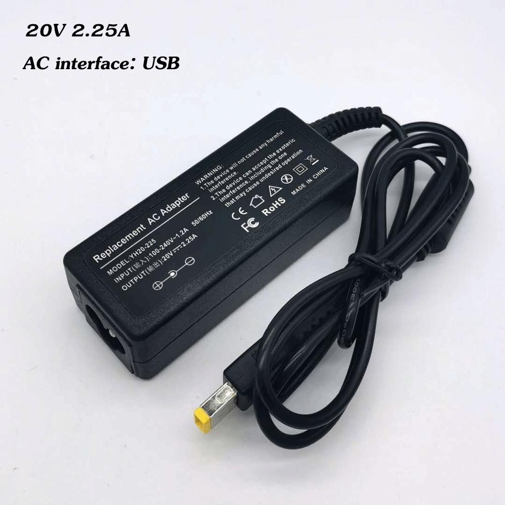 laptop zasilacz sieciowy ładowarka 20V 2.25A 45W dla Lenovo Thinkpad ADLX45NLC3 ADLX45NDC3A ADLX45NCC3A 0C19880 59370508 ADLX45NLC3A: 20v2.25a
