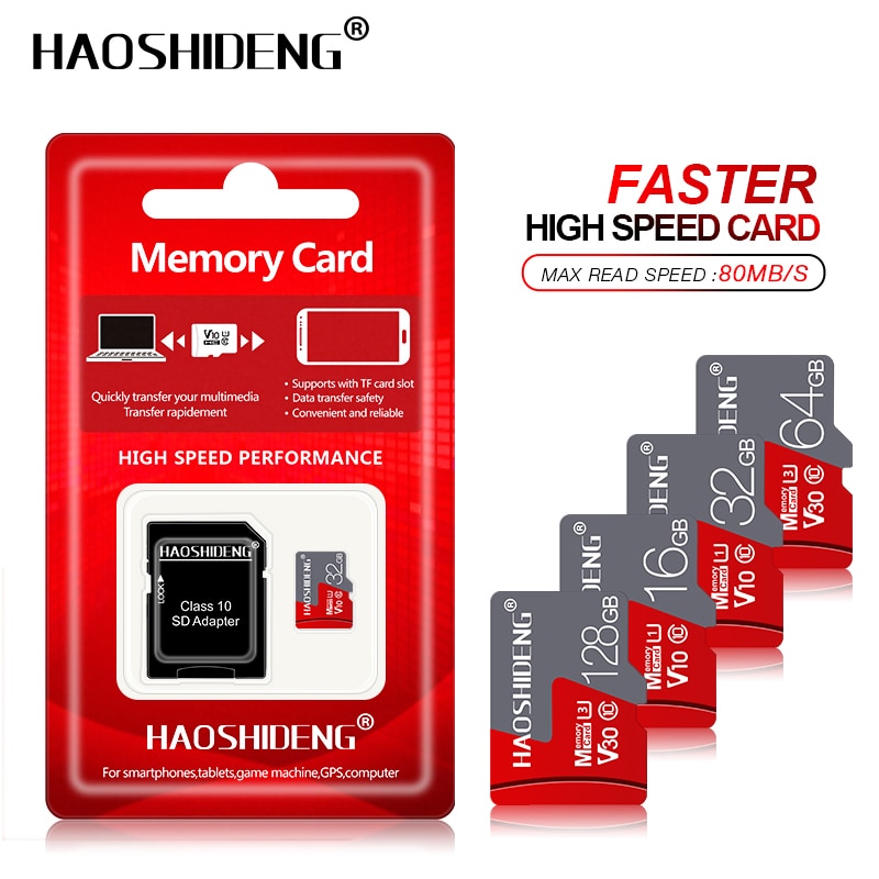 Tarjeta Micro SD de 128GB, tarjeta TF de 8GB, 16GB, 32GB, 64GB, 128GB, memoria Flash de Clase 10, tarjeta Microsd de 8 16, 32, 64, 128 y 256 GB para adaptador de teléfono inteligente