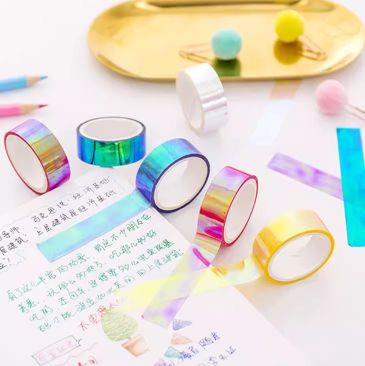 Papier Regenboogfilm Geleidelijke kleurverandering Decoratieve handaccount Kleur Handaccount Sticker Materiaal DIY Creatieve collage