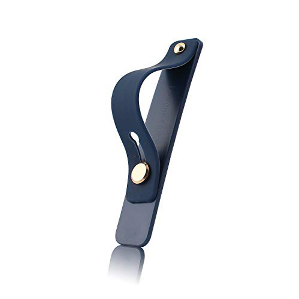 Polsband Handband Vingergreep Mobiele telefoonhouder Stand Push Pull Universele effen kleur Telefoonaansluitinghouder voor iPhone Xiaomi: Black