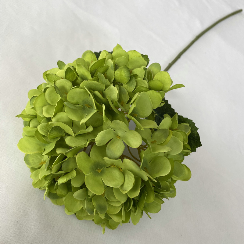 Kunstbloemen Goedkope Zijden Hortensia Bruidboeket Bruiloft Nieuwjaar Decoratie Woonaccessoires voor Vaas Planten Arrangement: Zilver