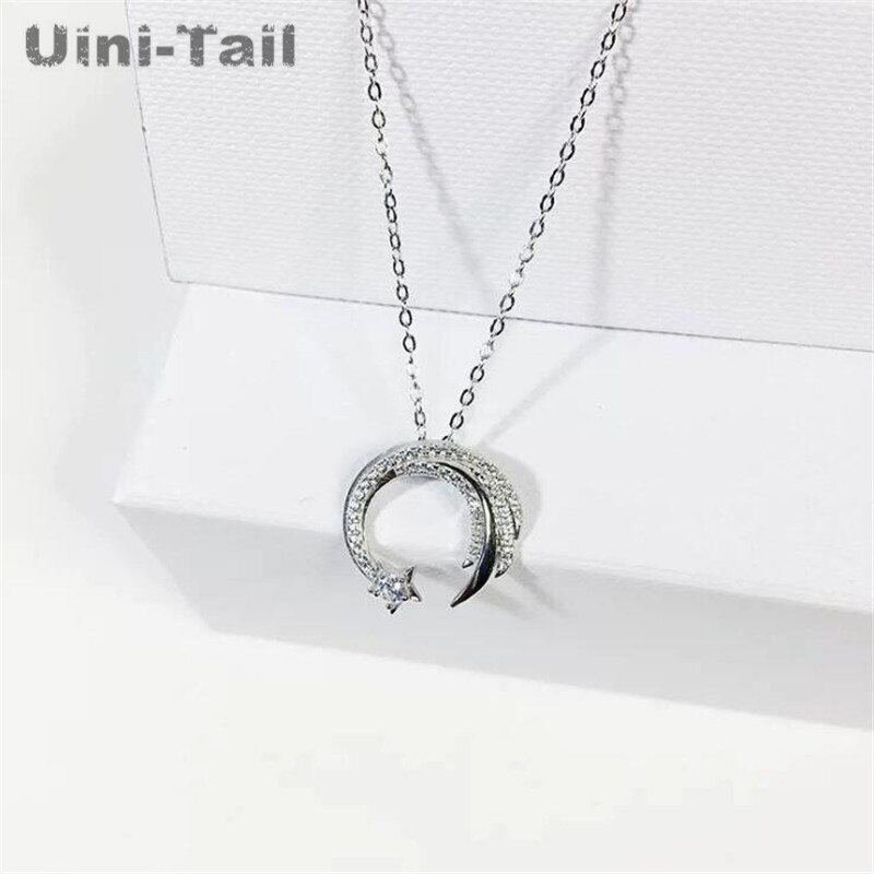 Uini-Tail original 925 sterling silver slip falling meteor micro-inlaid necklace Meteor Garden trend jewelry GN698