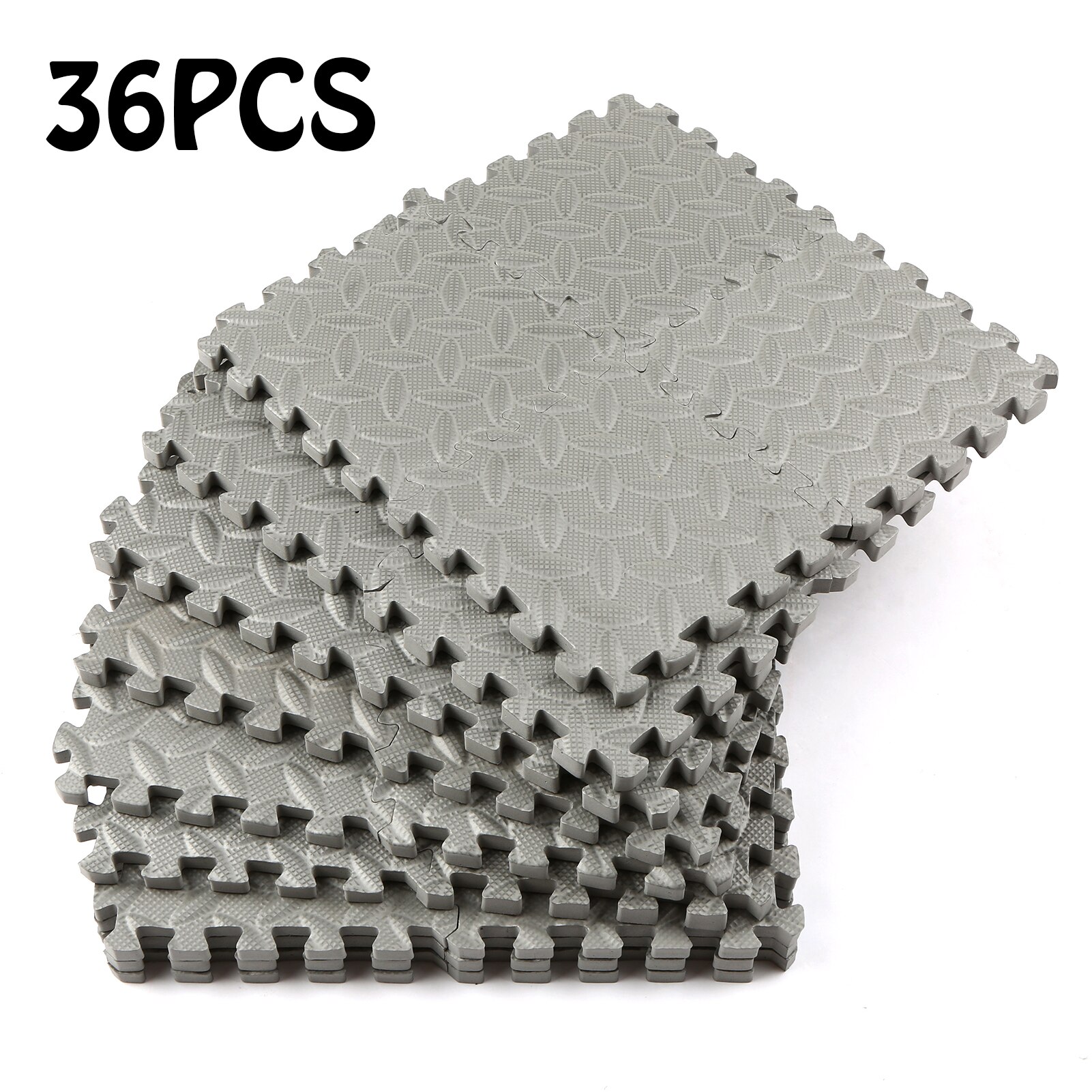 36PCS 15*15*1cm EVA Foam Interlocking Tiles Protective Flooring Eva Foam Mats Tiles Gym Floor Mat Garage Workshop Home Floor Mat: Default Title