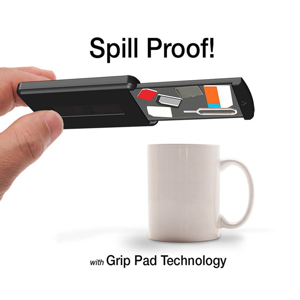 SD Card Organizer Spill Proof Portable Spill Proof Durable SD Card Organizer Compact Safe SIM Card Case