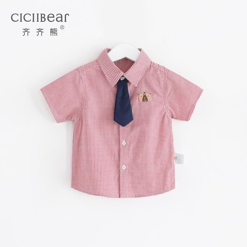 ciciibear Children Boys Shirts Summer Kids Baby Shirt Boy Short Sleeve Tops Child Boys Clothes boy blouse 0 1 2 3 4