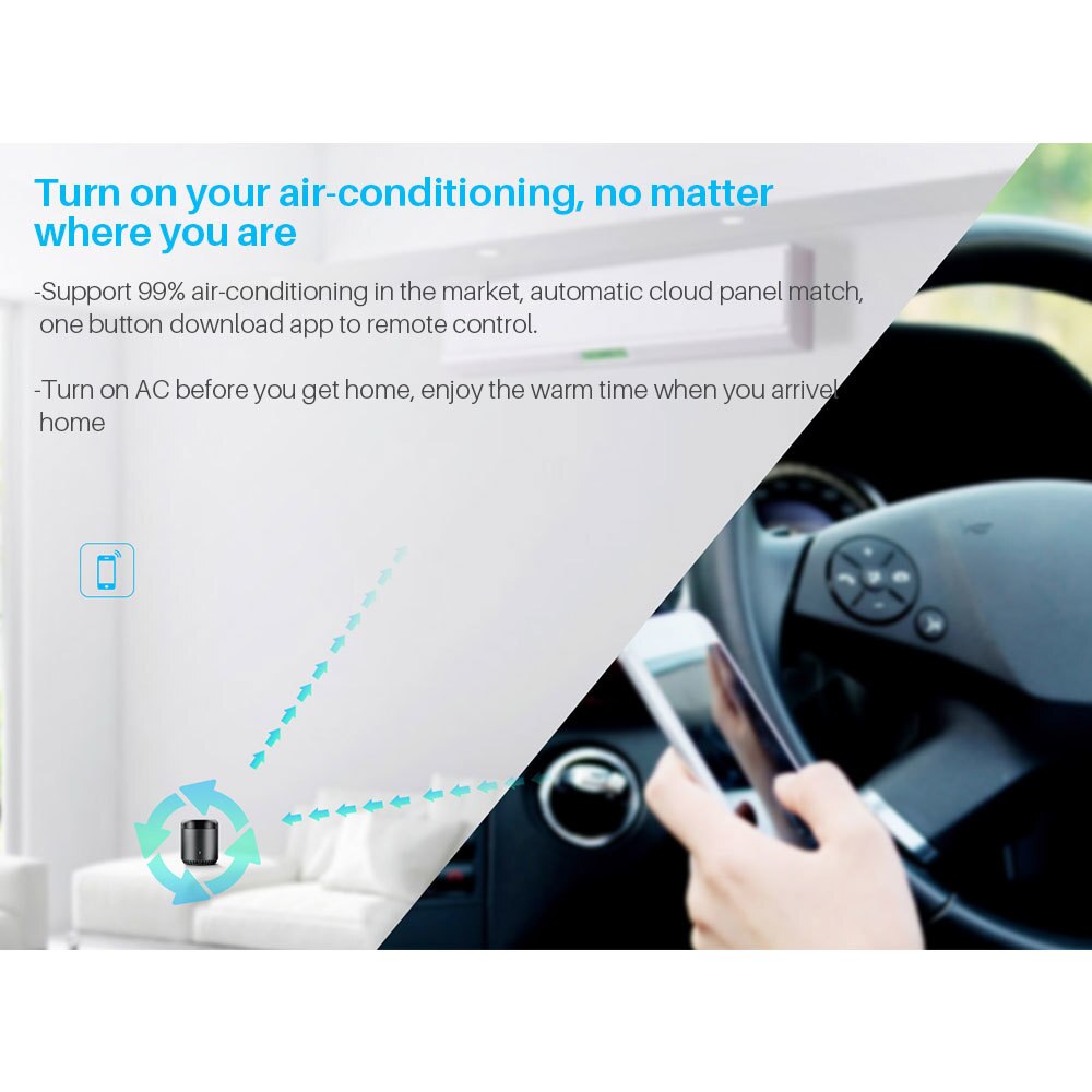 Broadlink rm mini 3 ir fjernbetjening smart home automation smart house app kontrol kompatibel med alexa ok google home mini