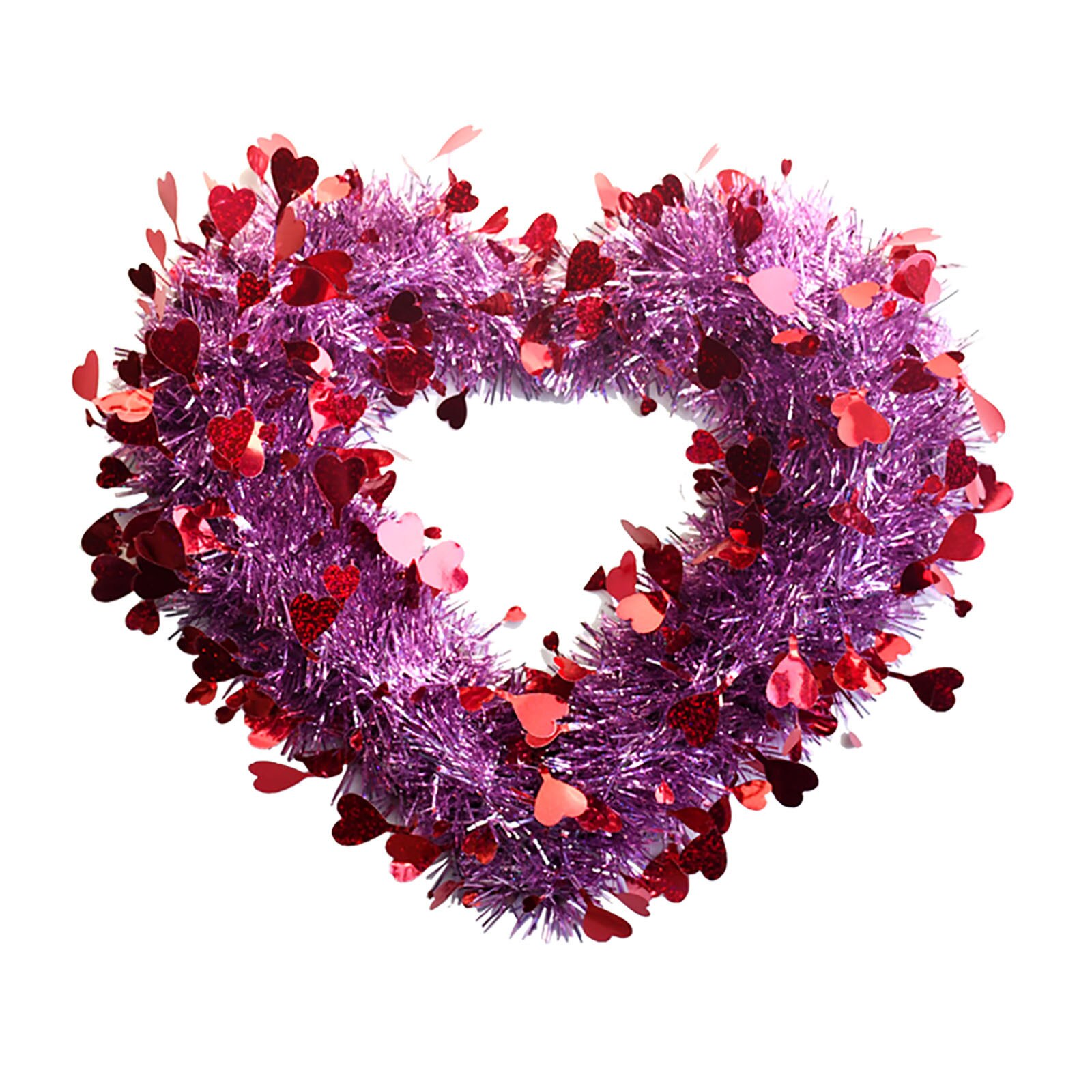 Valentine's Day Love Heart Shape Garland Wall Hanging Decoration Party Pendant Party Wedding Room Decoration Wreaths: D