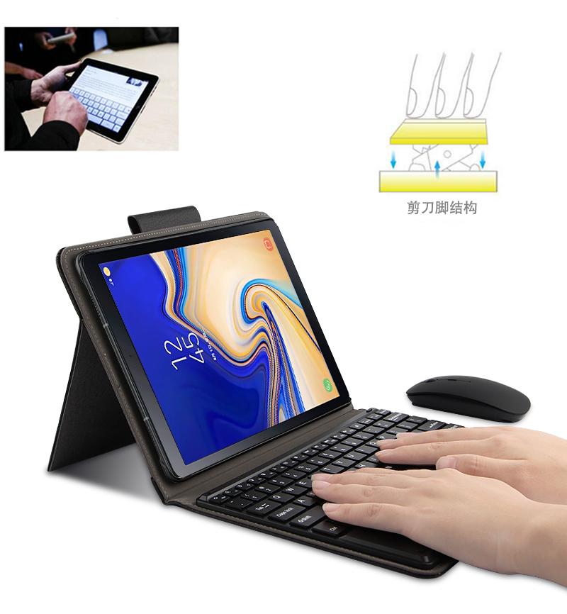 Zakelijke Pu Lederen Bluetooth Keyboard Case Voor Samsung Galaxy Tab S4 SM-T830 SM-T835 10.5 \ "Tablet Beschermhoes Coque + Pen