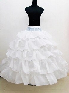 4 Hoops Baljurk Petticoats Goedkope Witte Petticoat Crinoline Onderrok Grote Ruche Bruiloft Accessoires Tule Onderrokken H78905