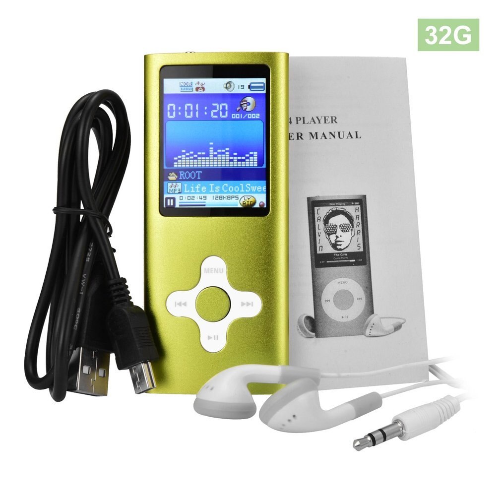 1.8 inch mp4 player 8GB 32GB Music playing with fm radio video player E-book built-in memory player MP4