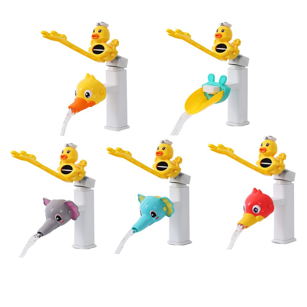 Kids Water Tap Faucet Extender Water Saving Cartoon Silicone Faucet Extension Tool Help Children Washing Hand Water Tap Extender
