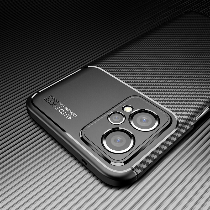 Funda trasera de fibra de carbono para móvil, carcasa de silicona suave para Oppo Realme 9 Pro, Realme 9i 8i 8 9 Pro Plus