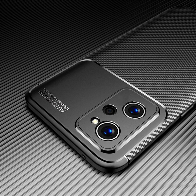 Realmi 9i Case Carbon Fiber Tpu Shockproof Coque Voor Realme 9i Realmy Rijk 9 Ik Soft Silicon Cover Capa Op realme9i RMX3491 6.6&quot;