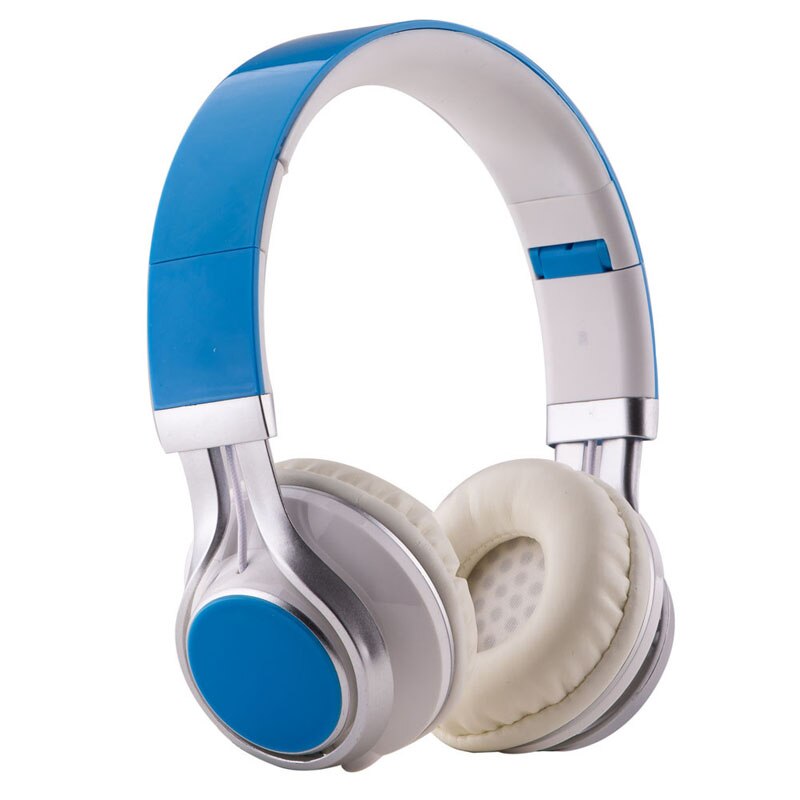 Casque stéréo filaire pliable de 3.5mm, grandes écouteurs pour téléphone, MP3, PC, casque de musique pour filles/garçons: Bleu