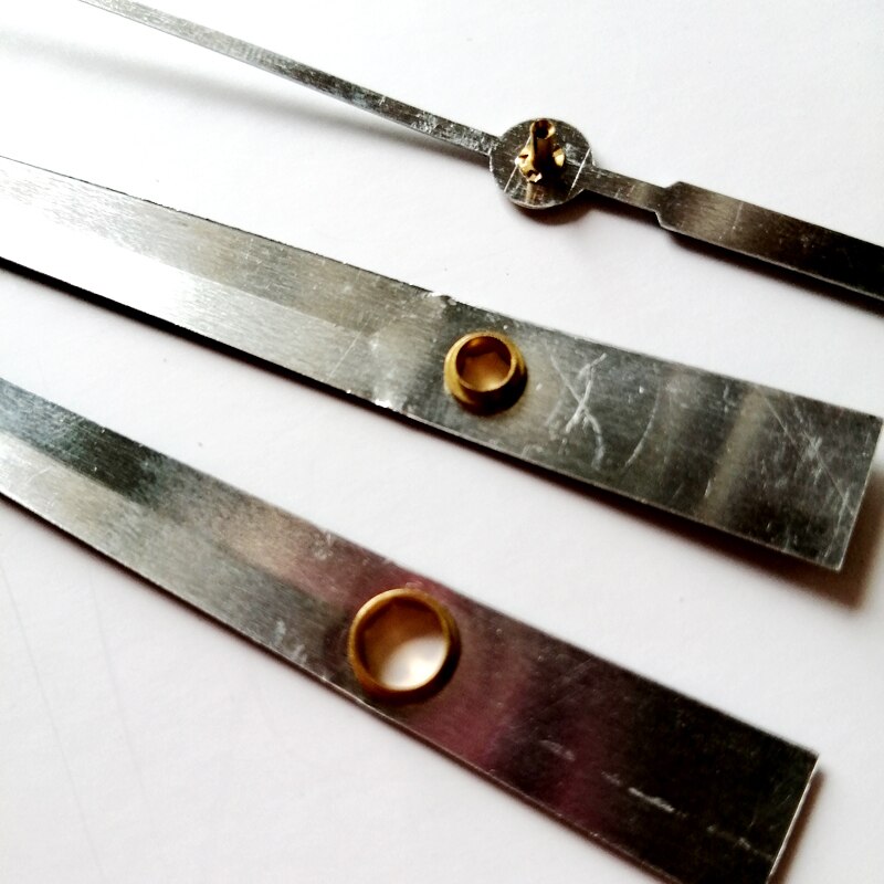 S axelklocka långa händer 720# silver (bara händer) metall aluminium diy händer kvarts klocka tillbehör diy klocksatser